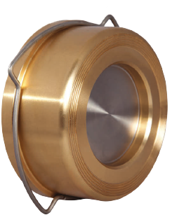 Клапан обратный дискового типа из латуни межфланцевый DUYAR T-0310 DN25 PN16 Клапаны / вентили